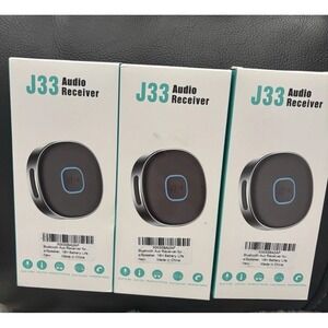 3pk J33 Bluetooth Aux Receiver 3.5mm Aux Adapter Wireless Audio Car Stereo
